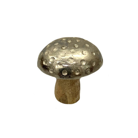 Metal Topped Wooden Mushrooms - three sizes