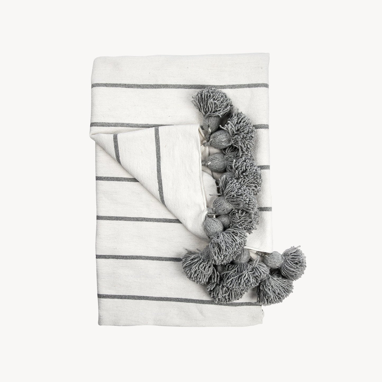 Moroccan Pom Pom Blanket Throw