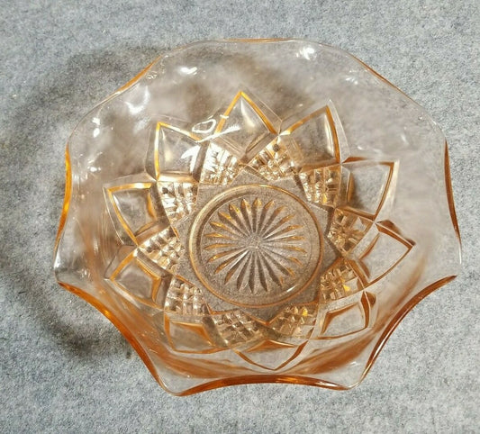 Vintage Depression Glass Hazel Atlas Pressed Glass Bowl