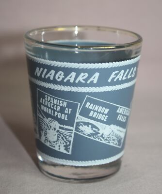 Niagra Falls Vintage Blue Gold Rim