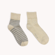 Load image into Gallery viewer, Striped-Solid Pima Socks - Pack of 2
