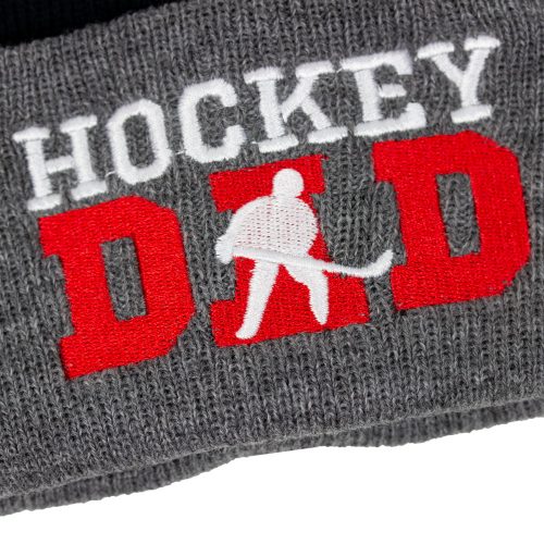 Hockey Dad Black Toque with embroidered lettering