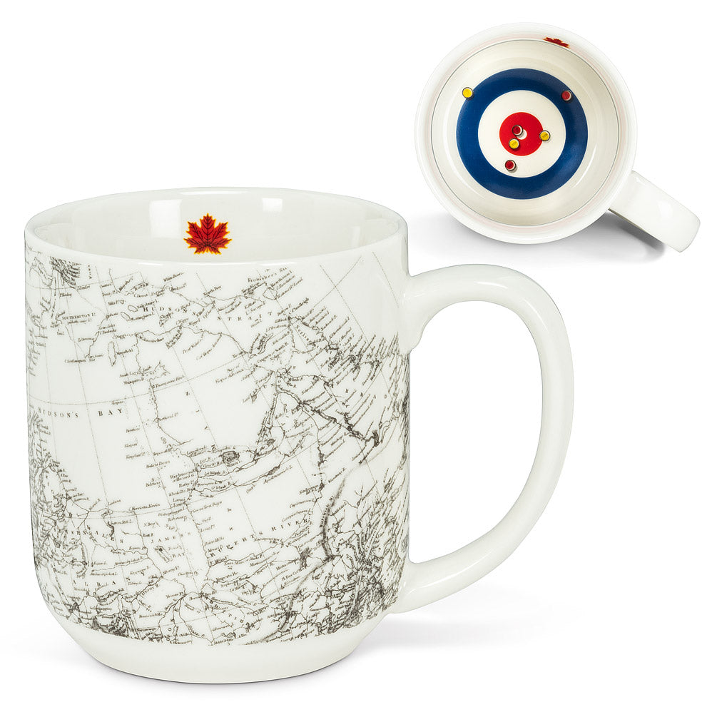 Curling With Canada Map Mug