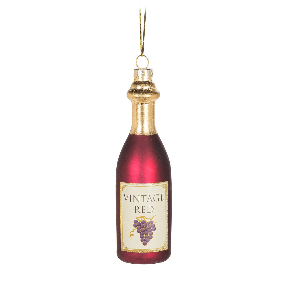 Vintage Red Wine Bottle ornament