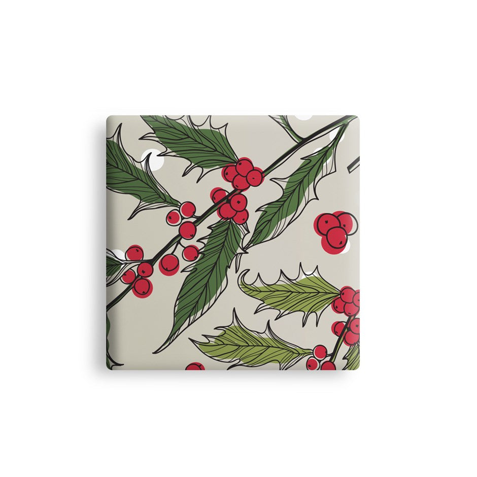 Holly Designed Coaster Set Six