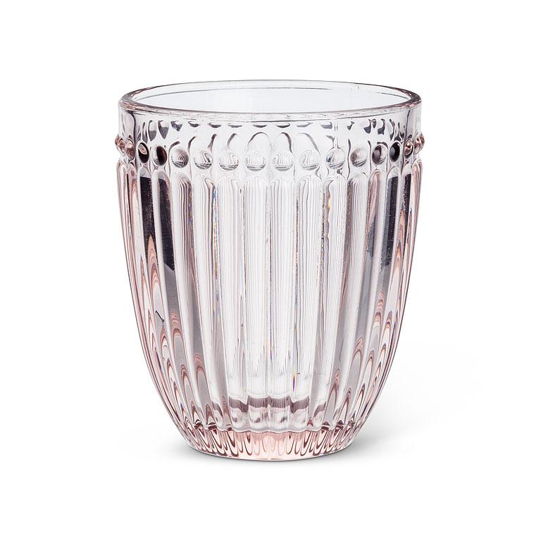 Pink Reproduction Glass Tumbler - Dot & Panel