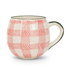 Load image into Gallery viewer, Green and Red Plaid Ball Mug
