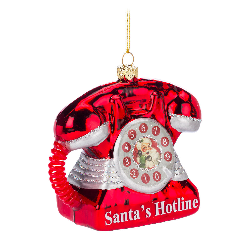 Large Red Telephone Ornament