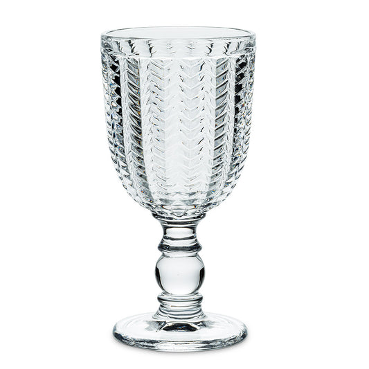 Goblet - Clear Herringbone Pattern