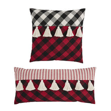 Load image into Gallery viewer, Plaid Pillows with Tassels
