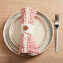 Load image into Gallery viewer, Red Woven Napkins Set Four
