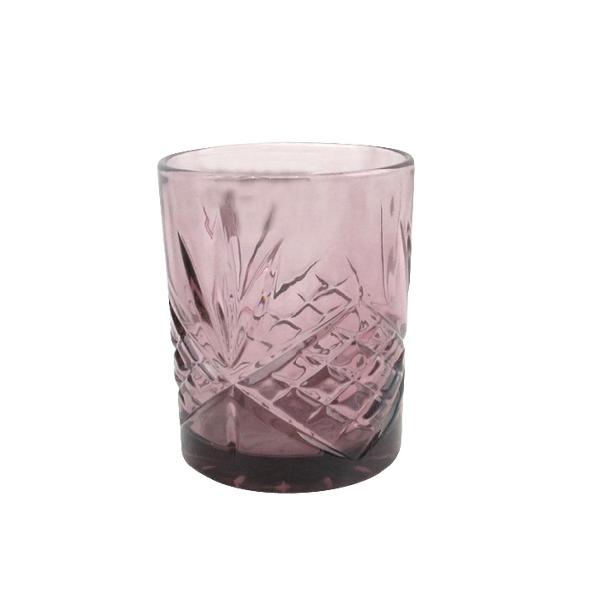 Pink Lowball Glass