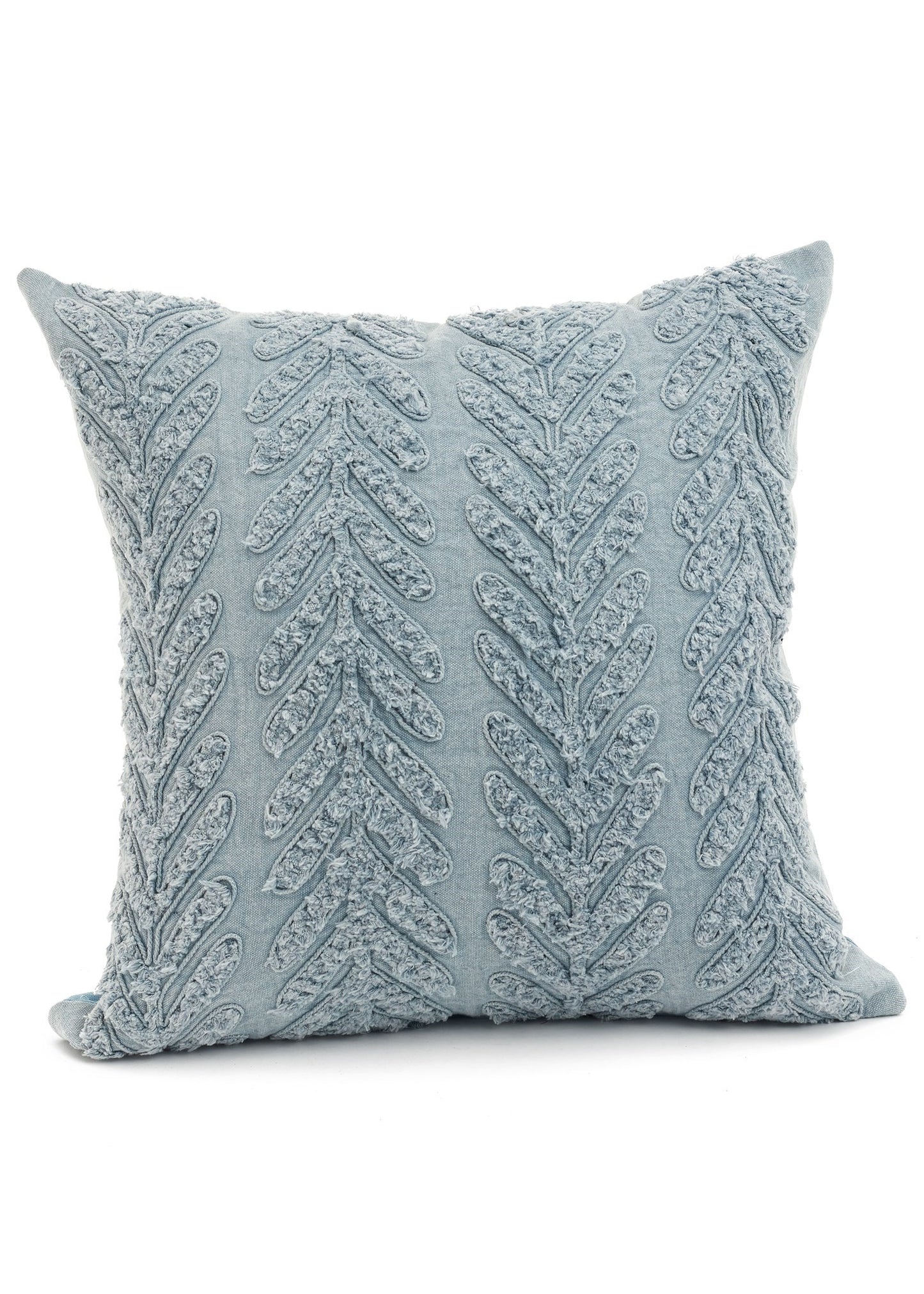 Blue Embroidered Pillow
