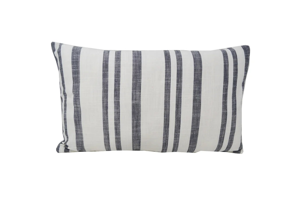 Gray Striped Throw Pillow
