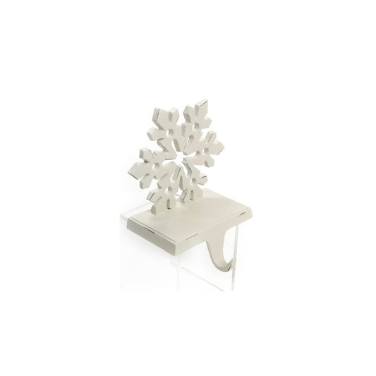 White Snowflake Iron Stocking Holder