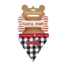 Load image into Gallery viewer, Christmas Dog Bandana And Toy Set
