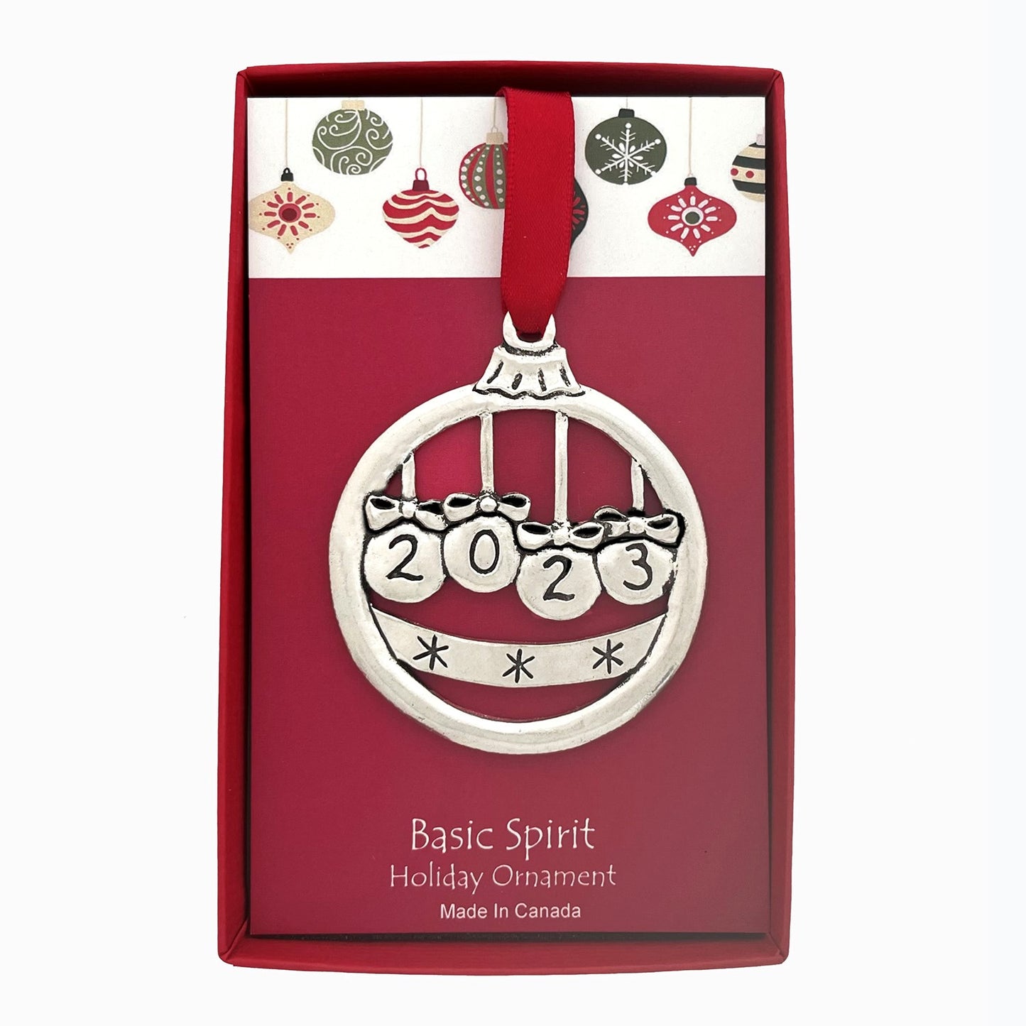 Basic Spirit Pewter Christmas Ornaments