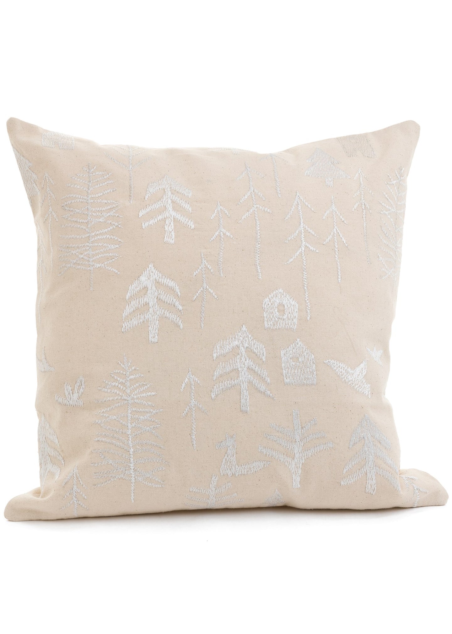 Cream Bird & Tree Pillows