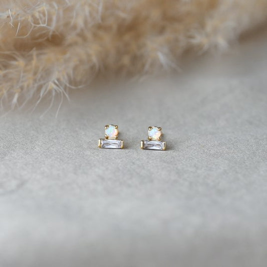 Destiny Opal & Crystal Stud Earrings, Glee