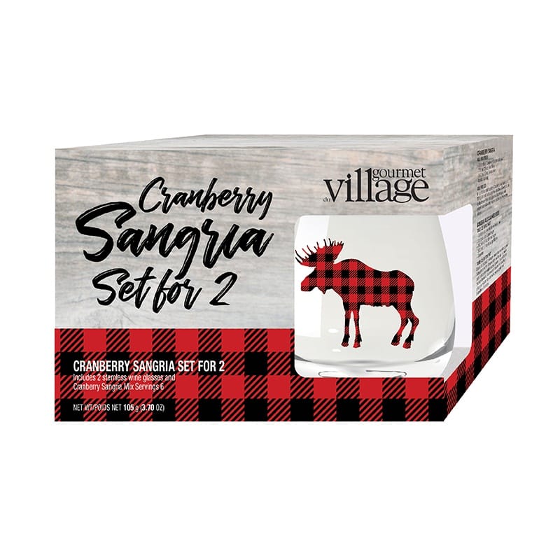 Cranberry Sangria & Wine Glass Set