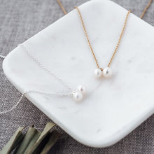 Load image into Gallery viewer, Double pearl friendship necklace
