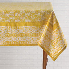 Load image into Gallery viewer, Mahogany Yellow Printed Tablecloth
