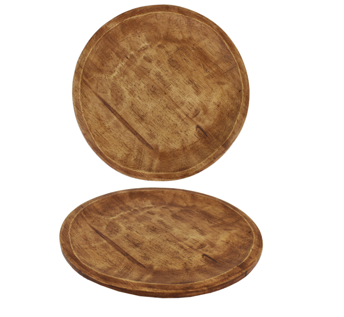 Wooden Platter Plate Round