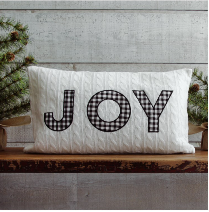 Knitted Joy or Merry & Bright Pillow