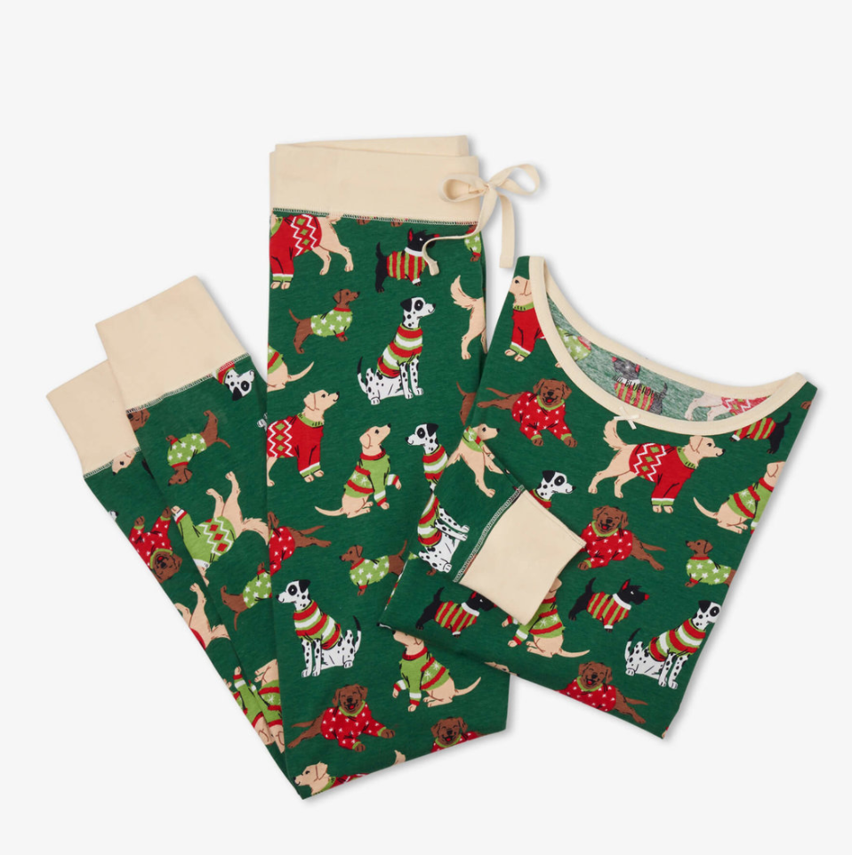 Women's Woofing Christmas Doggies Pajama Set - Hatley