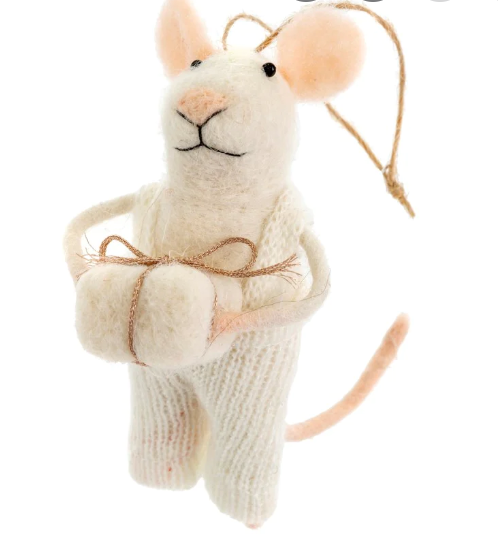 Gifting Graham Felted Mouse Ornament