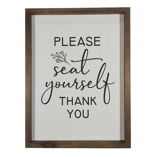 Seat Yourself Bathroom Sign