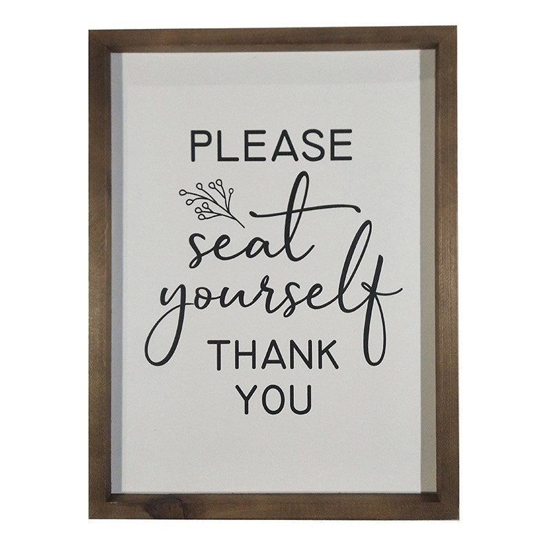 Seat Yourself Bathroom Sign