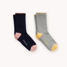 Load image into Gallery viewer, Two Tone Socks Set of Two

