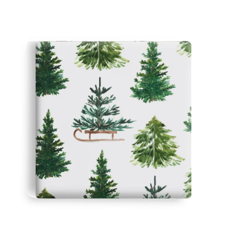 Evergreen Pattern - Set of 6 Coasters