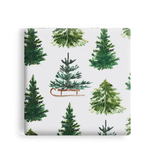 Evergreen Pattern - Set of 6 Coasters