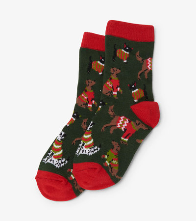 Kids Dog Christmas Socks