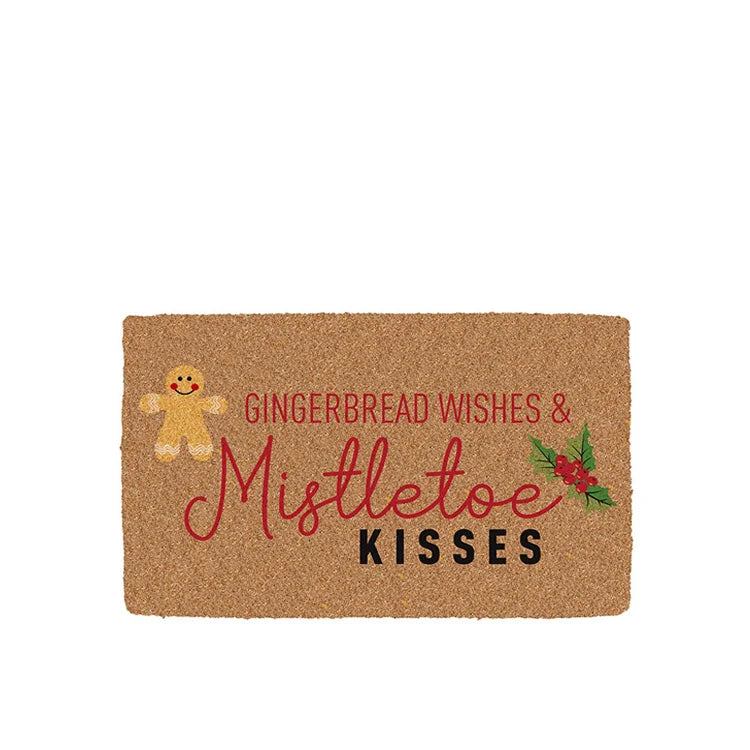 Gingerbread Wishes Coir Doormat