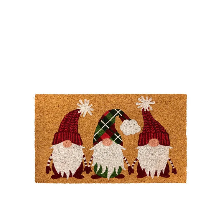 Holiday Gnomes Coir Doormat