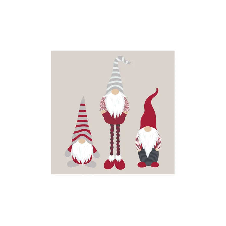 Christmas Gnomes Paper Napkins