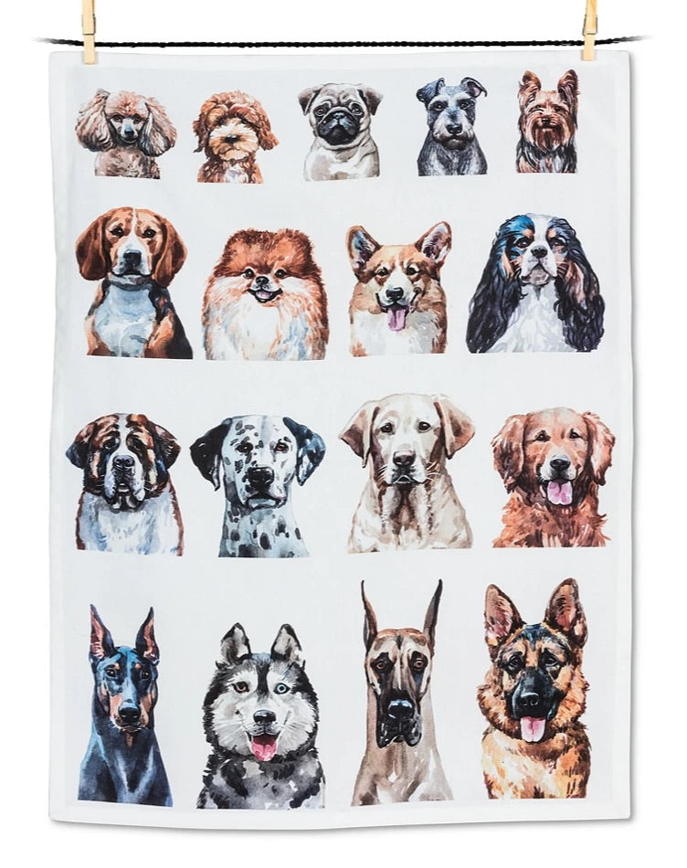 Dog Portraits Tea Towel