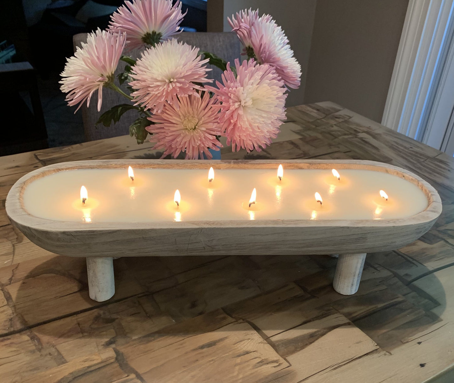 Dough bowl Candle, footed