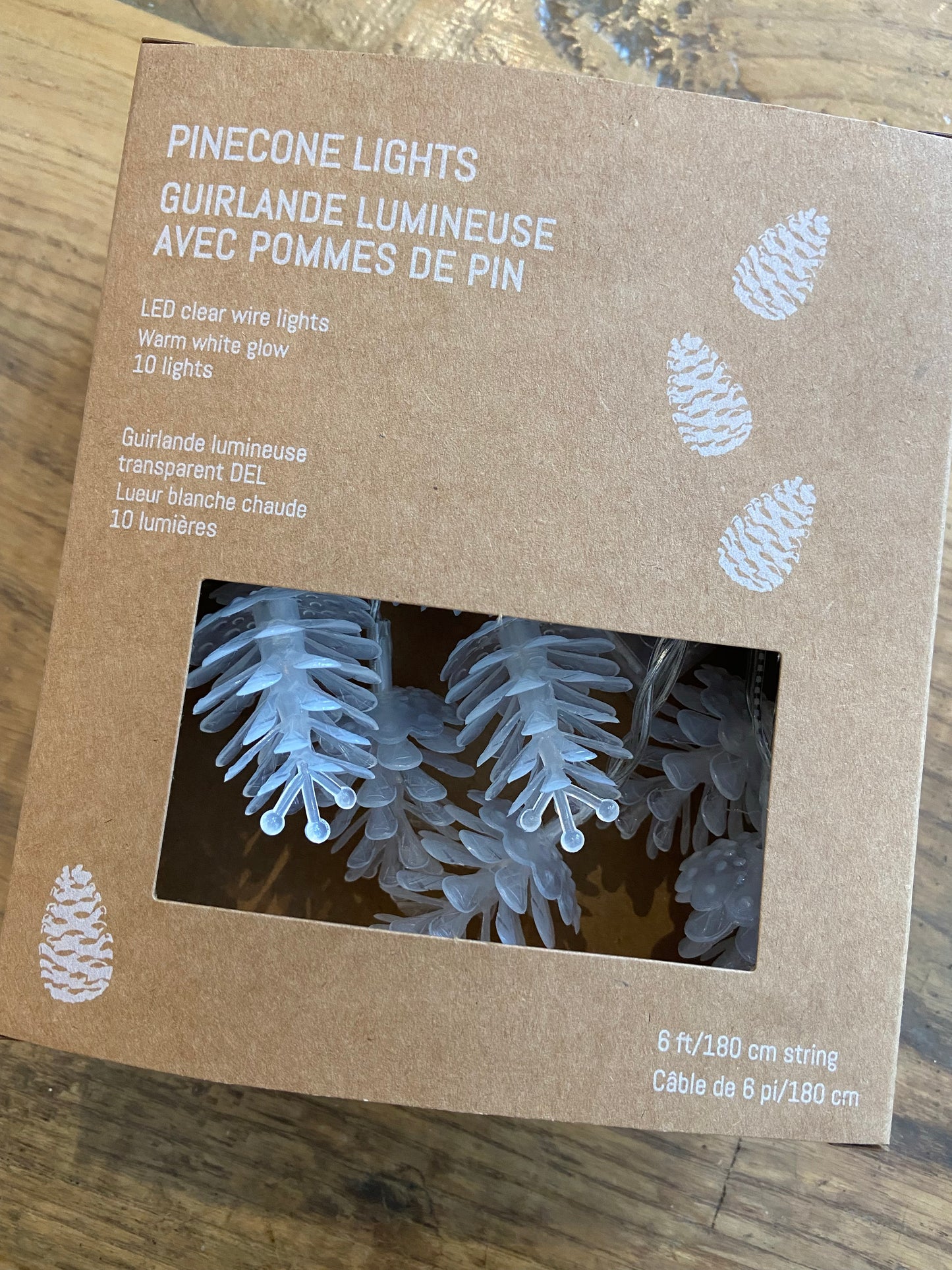 Pinecone string lights