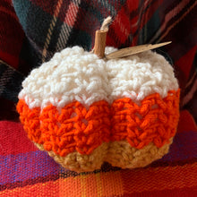 Load image into Gallery viewer, Crochet Candy Corn Pumpkin Locally Made
