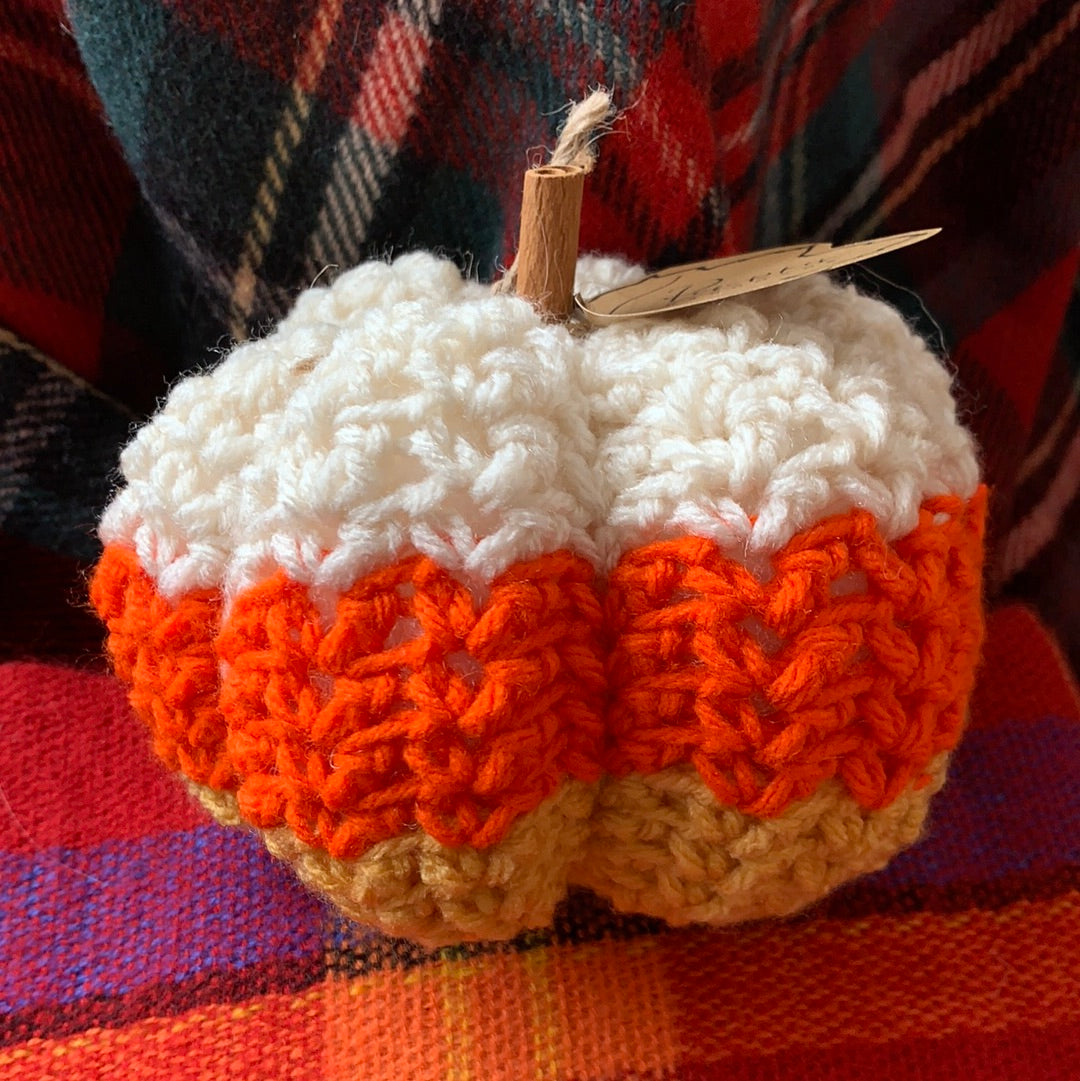 Crochet Candy Corn Pumpkin Locally Made