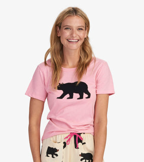 Bear On Pink Women’s Pajama Tee