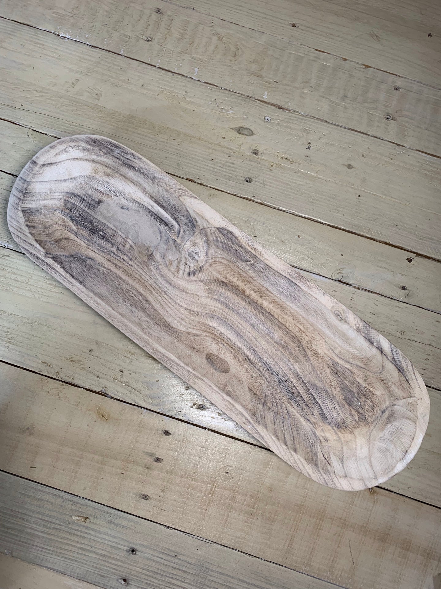 Wooden Oval Tray With Legs