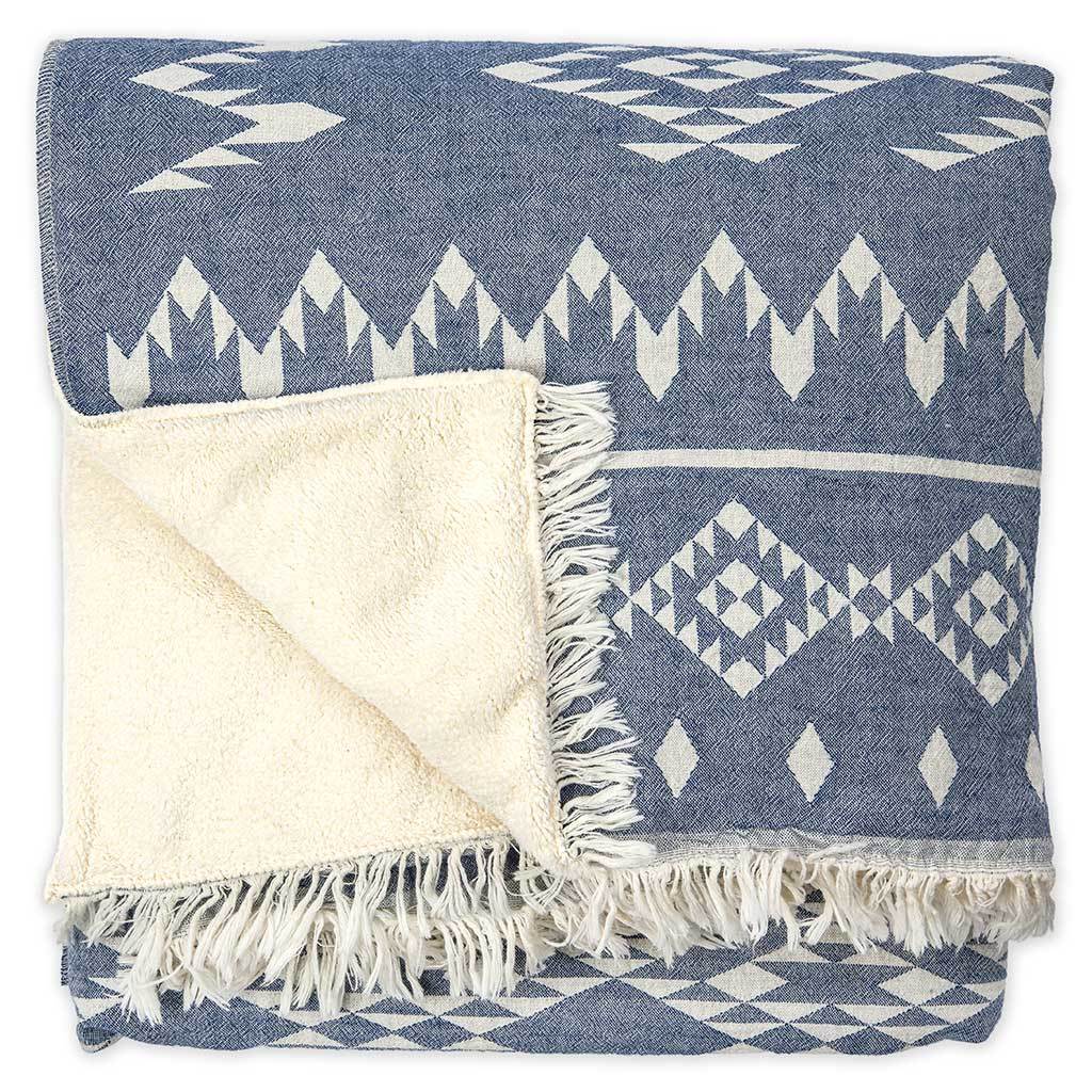 Pokoloko fair trade Turkish cotton fleece lined throw