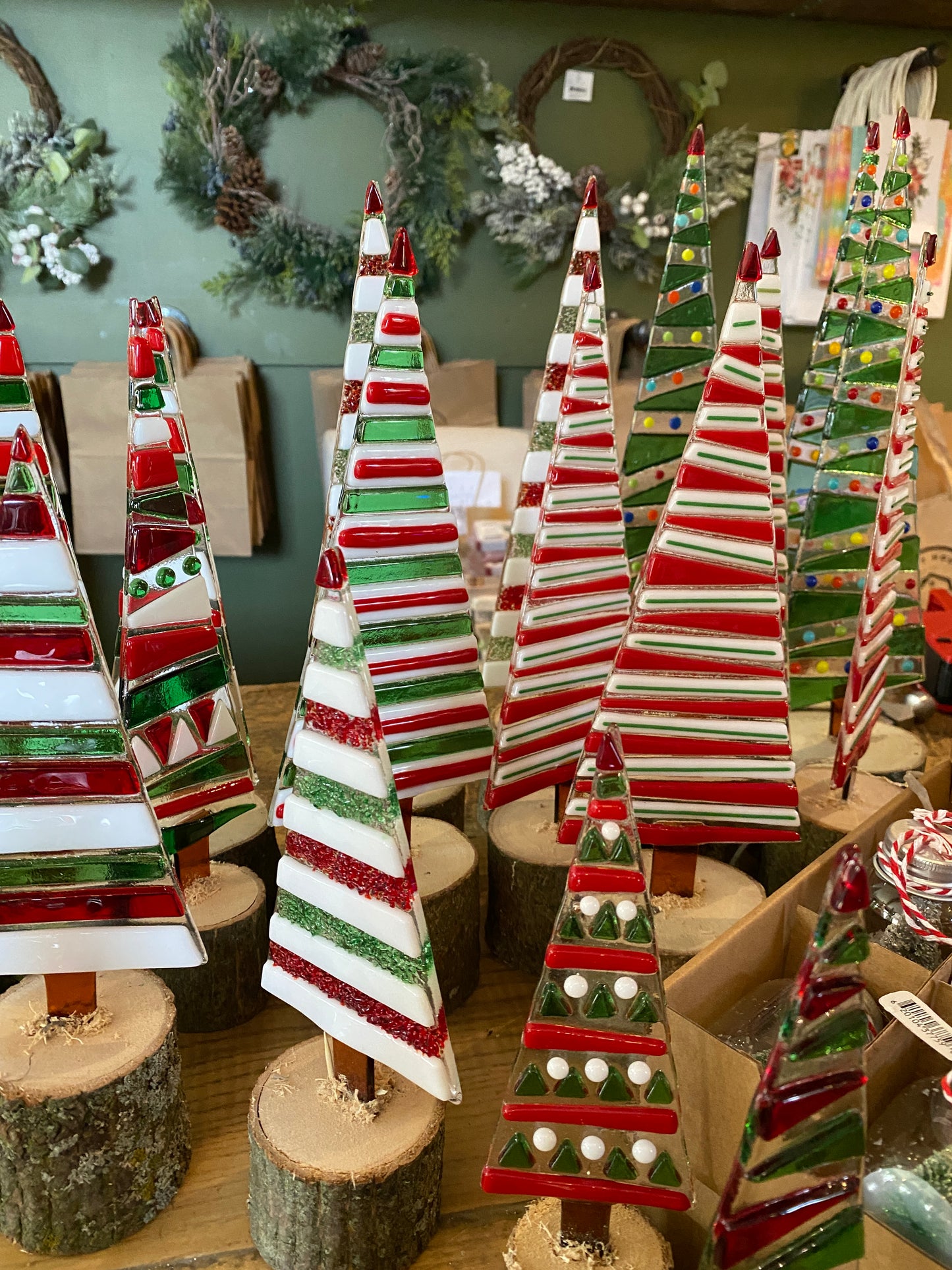 Christmas Trees - Glass fusion