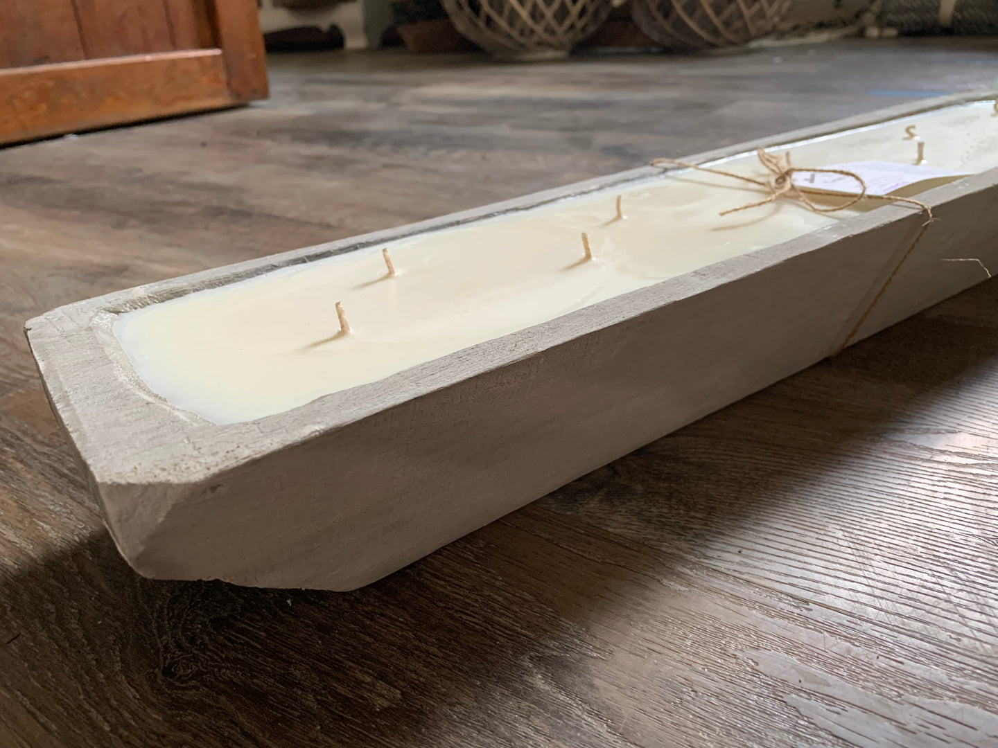 Dough bowl Candle, Rectangular, 10 wick