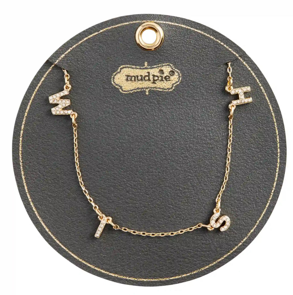Sentiment Word Necklace